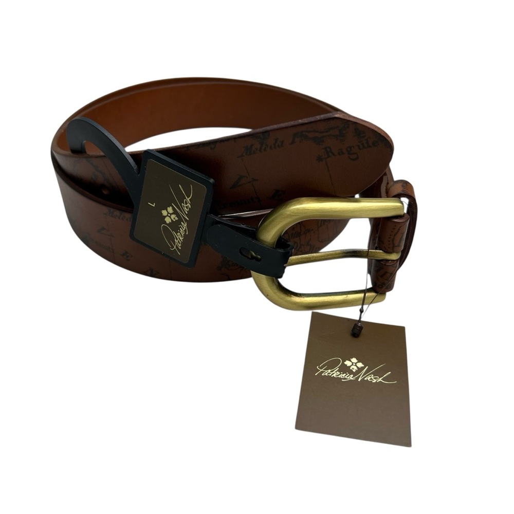 Patricia Nash NEW Riot Rust Brown Leather Belt